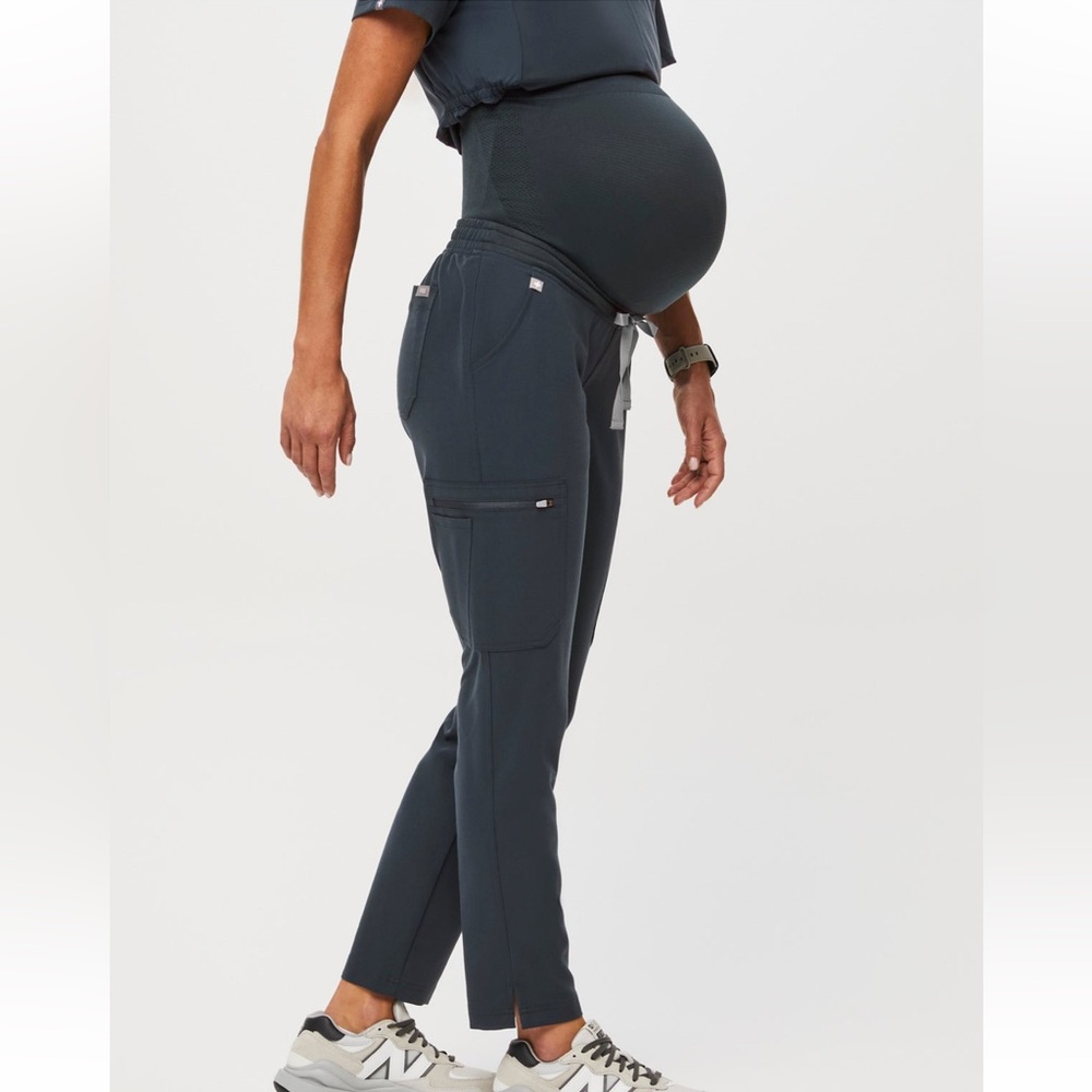 FIGS Yola maternity scrub pants - dark harbor